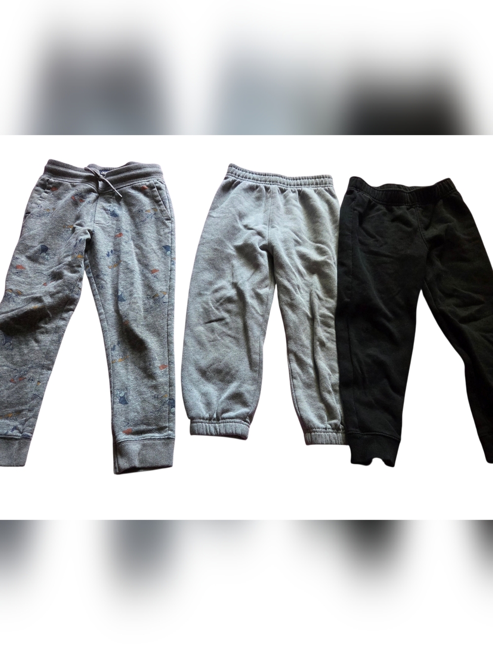 🩵2 For $15🩵Kids Grey Fleece Jogger Pants - Comfortable Everyday Bottoms 5T